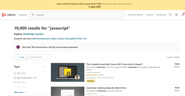 Udemy Javascript