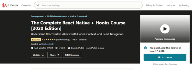 React Native Udemy